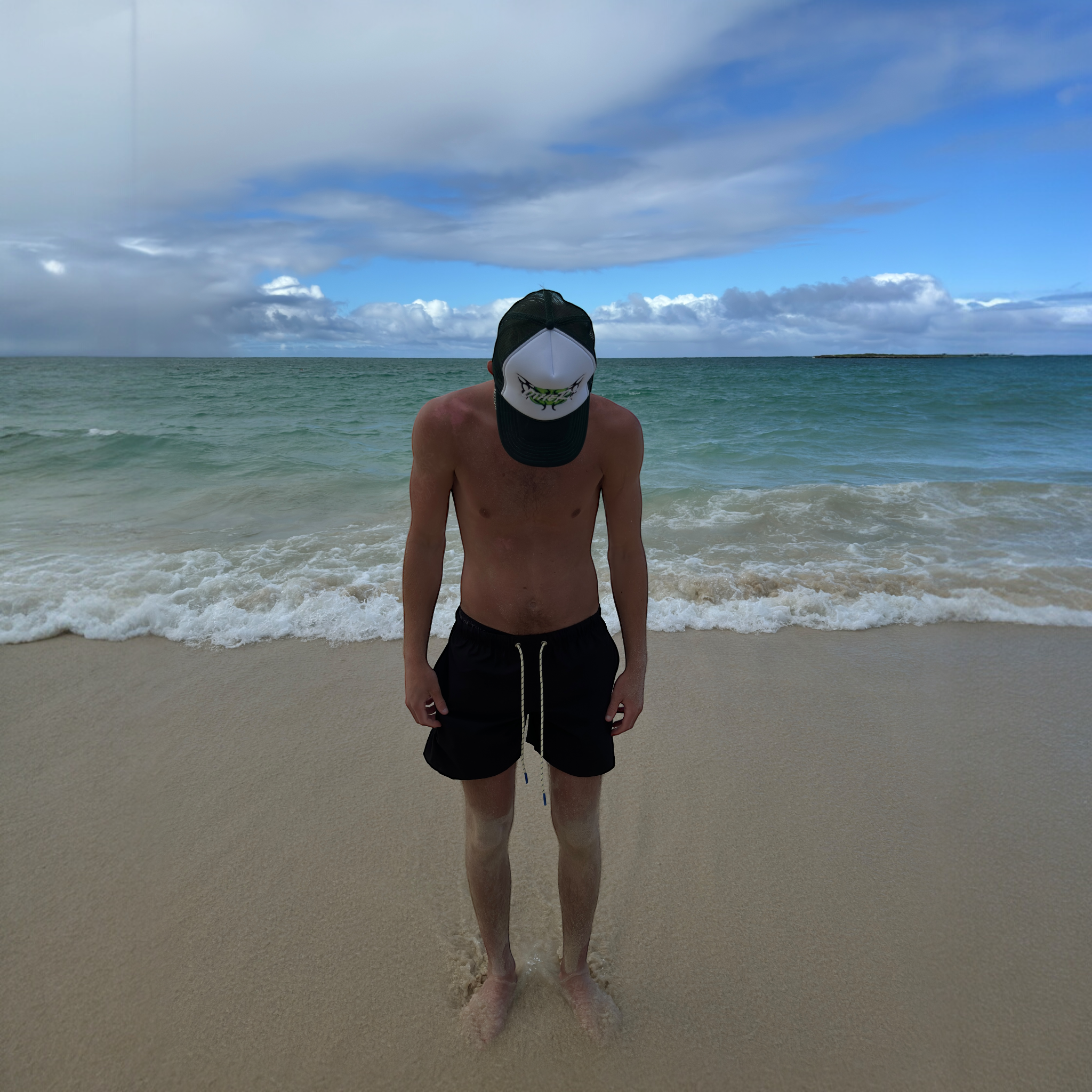 WATER REACTIVE NYLON SWIM SHORTS