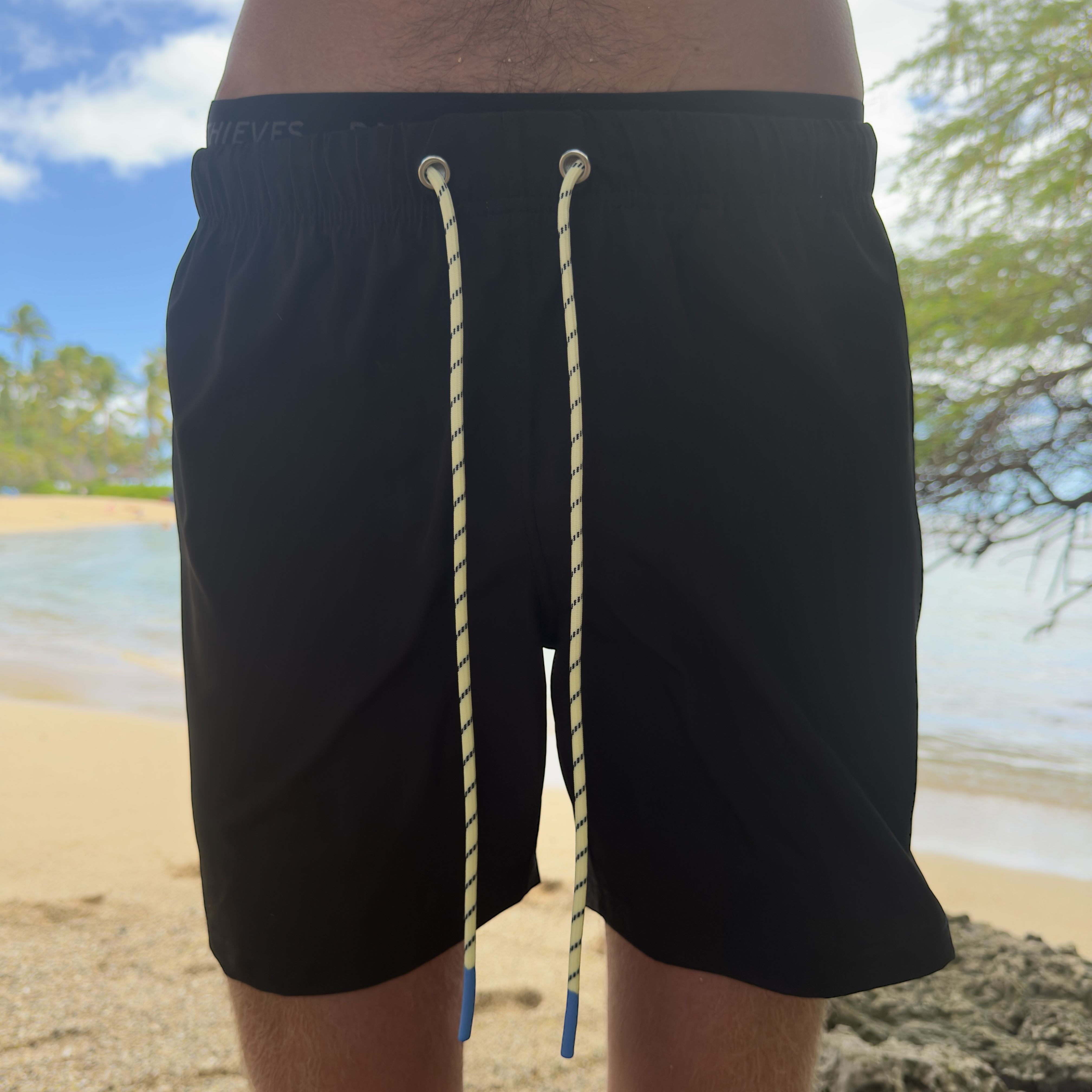 WATER REACTIVE NYLON SWIM SHORTS