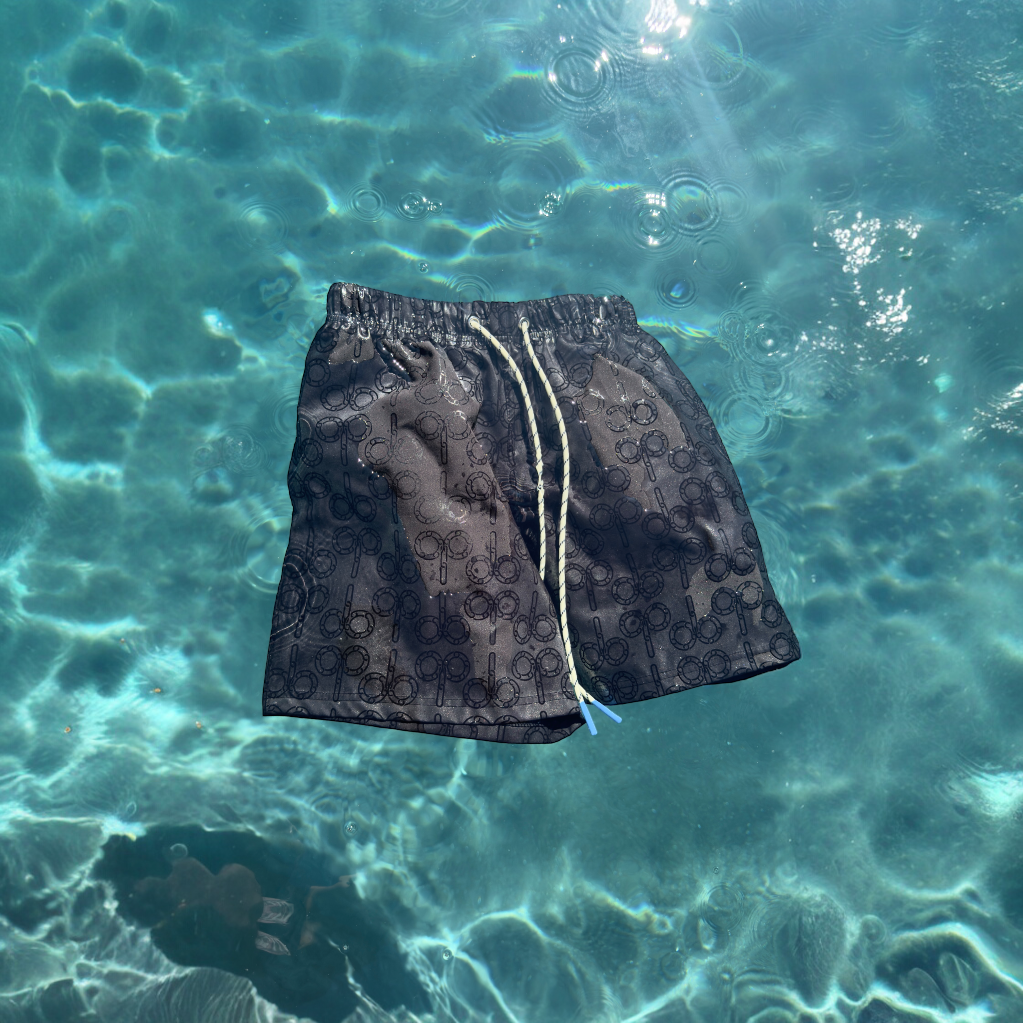 WATER REACTIVE NYLON SWIM SHORTS